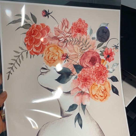 Abstract Floral Woman Wall Art Print Unframed - Picture 16 of 17